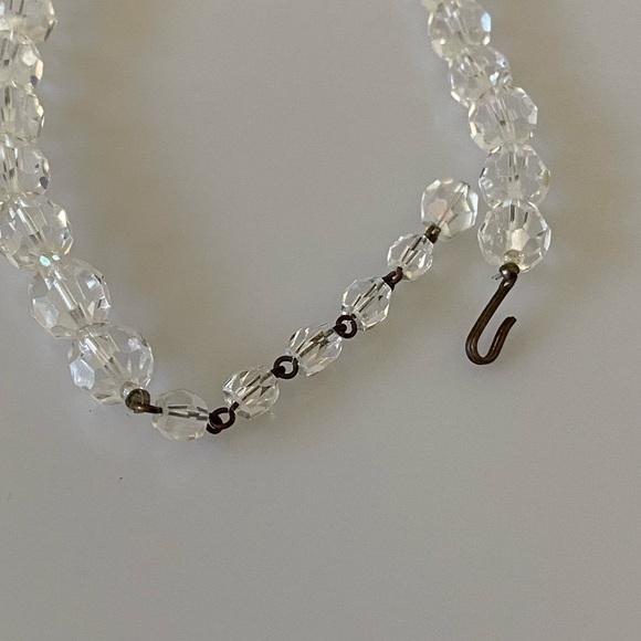 17 Vintage Necklace Faceted Crystal Beads Chocker 12”-14.5” - Picture 4 of 9